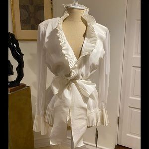 Elegant white evening shirt